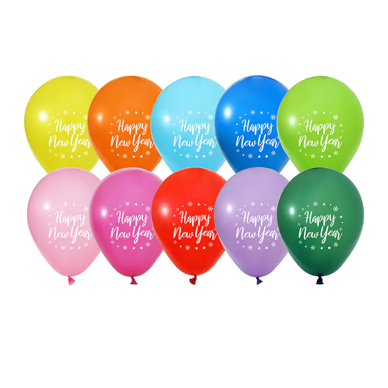 1+1 "Happy New Year" Baskılı 12" Balon (100'lük)